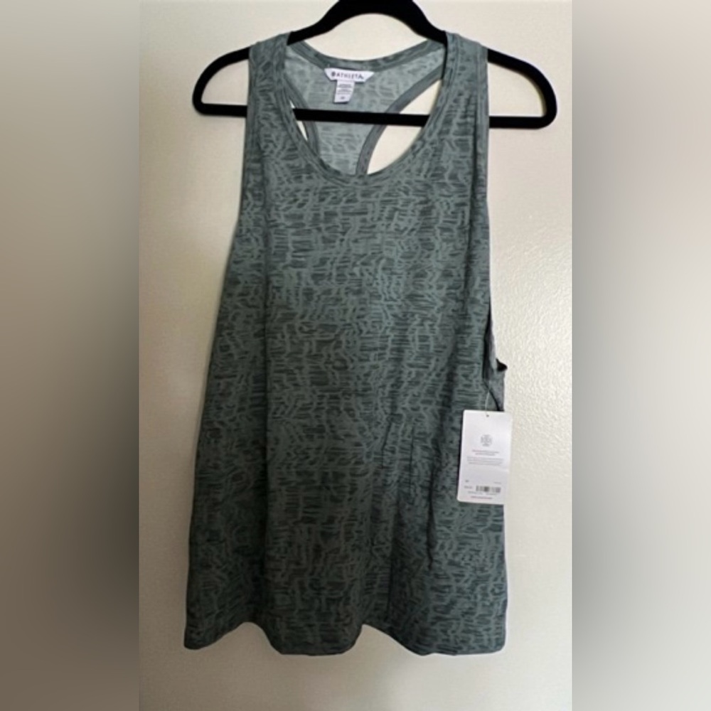 Athleta Gray Patterned Top 3X NWT